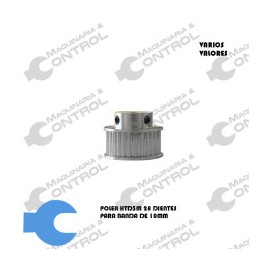 Polea dentada HTD3M 28 dientes para banda 10mm