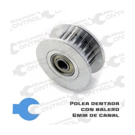 Polea dentada Loca Conducida para banda 6mm