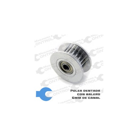 Polea dentada Loca Conducida para banda 6mm