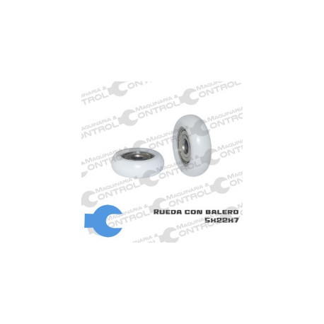 Rueda con balero 5x22x7