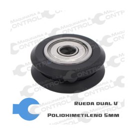 Rueda Delrin Tipo Dual  V