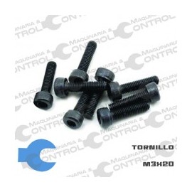 Tornillo M3 x  20 hexagonal