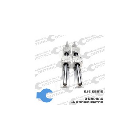 Eje 2 Guías lineales SBR16 y 4 rodamientos SBR16UU