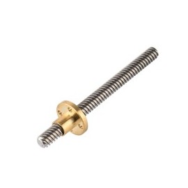 Husillo Cuerda Trapezoidal 12mm diámetro 1500mm con una tuerca