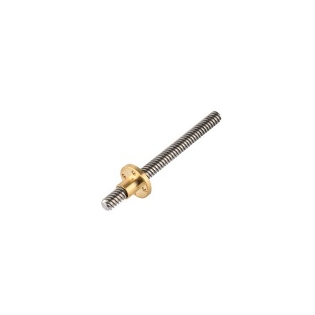 Husillo Cuerda Trapezoidal 12mm diámetro 1500mm con una tuerca