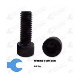 Tornillo M3 x 6 hexagonal cabeza hexágonal interna
