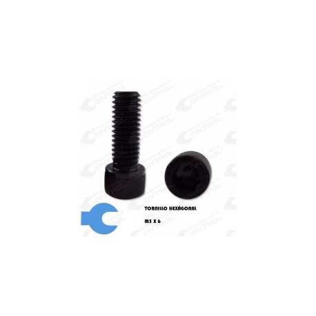 Tornillo M3 x 6 hexagonal cabeza hexágonal interna
