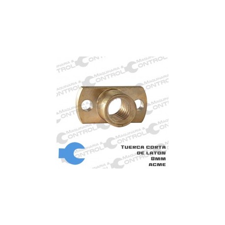 Tuerca corta con rosca trapezoidal 8mm