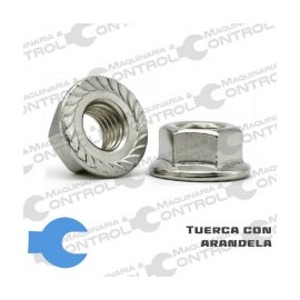 Tuerca hexagonal con arandela