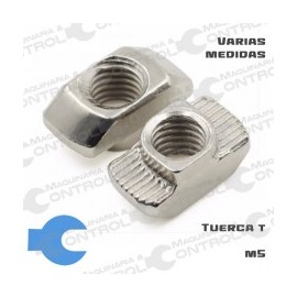 Tuerca T M3, M4, M5, M6 y M8