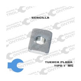 Tuerca T plana M5 sencilla