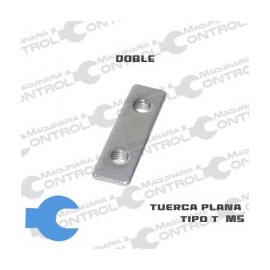 Tuerca T plana M5 doble