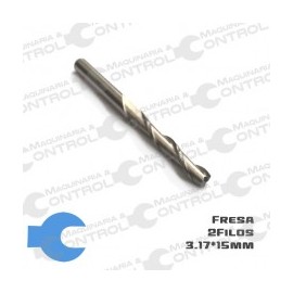 Fresa 2 filos 3.17x15x38.5