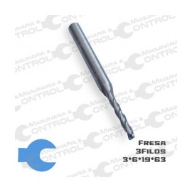 Fresa 3 filos 3x6x19x63