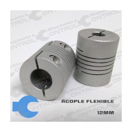 Acople flexible de aluminio 12mm, Cople flexible de aluminio 12mm