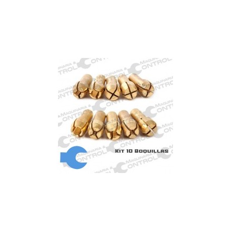 Kit 10 Boquillas Collet Vástago Mandril